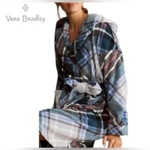 Vera Bradley Women's Checkered Robe - Blue and Pink